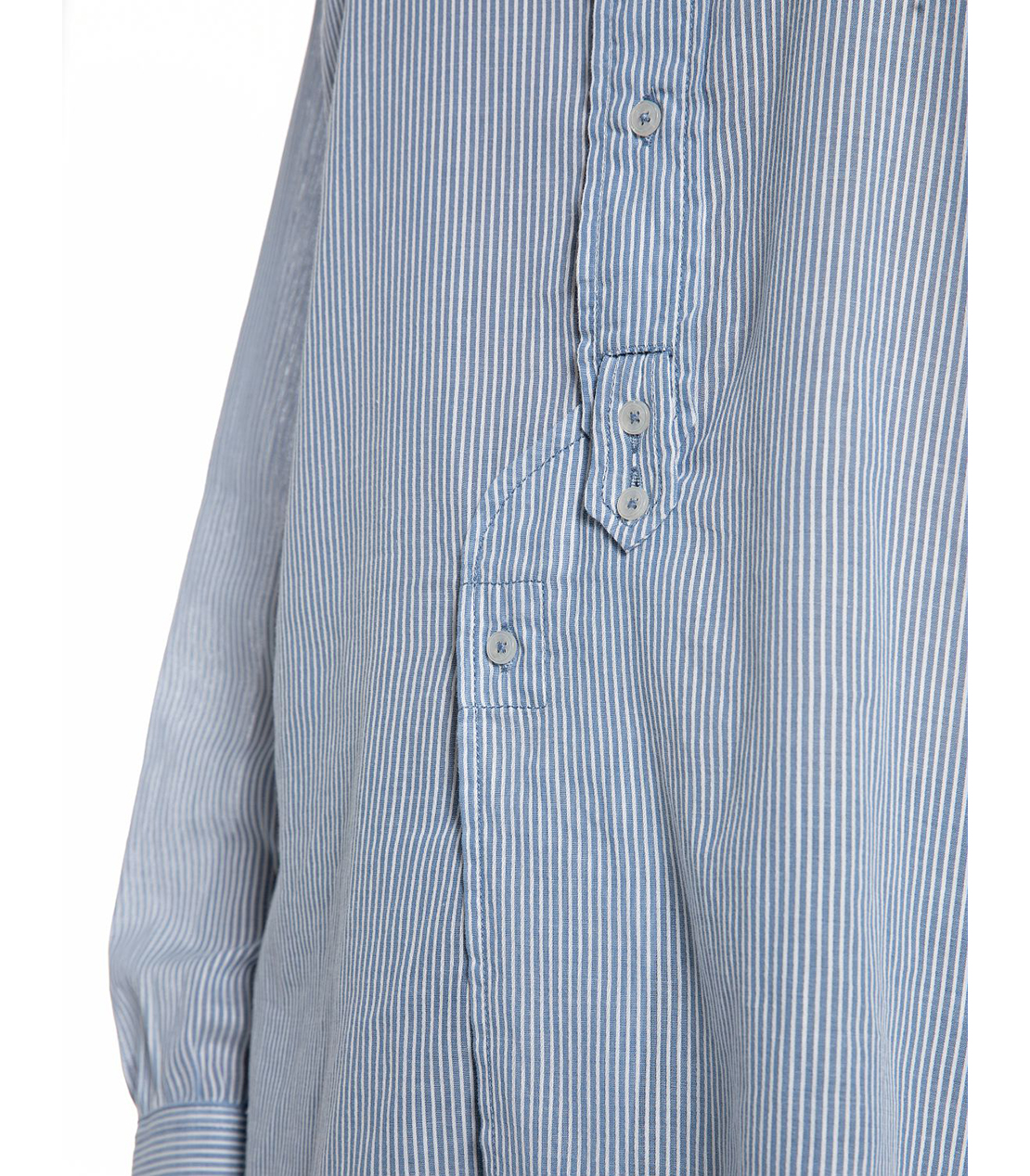 コットンドビーストライプオーバーシャツ 詳細画像 ライトブルー 4